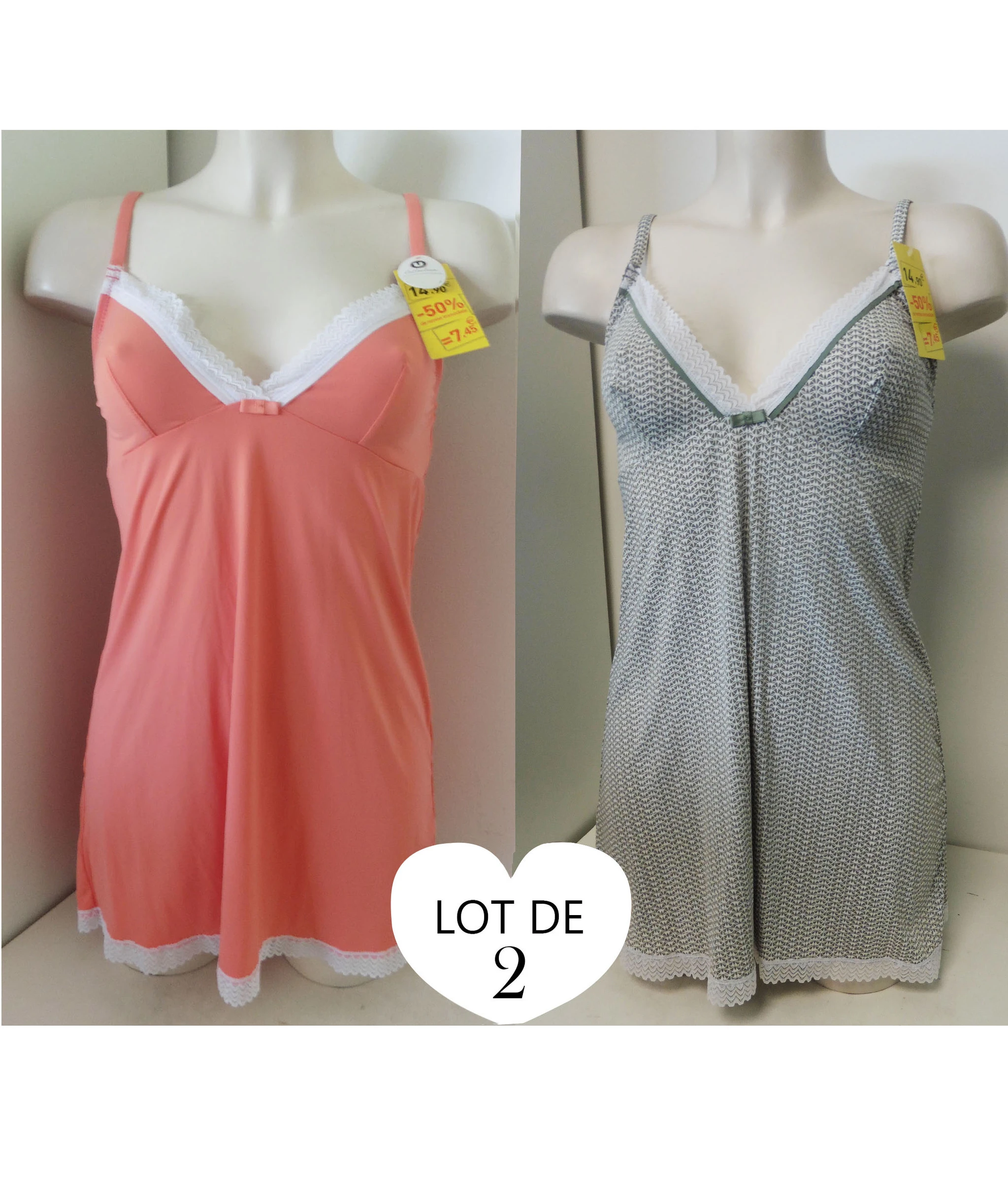 Lot de 2 nuisettes T36